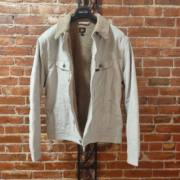 Lee gray corduroy sherpa lined rider jacket NWT - Picture 3 of 13
